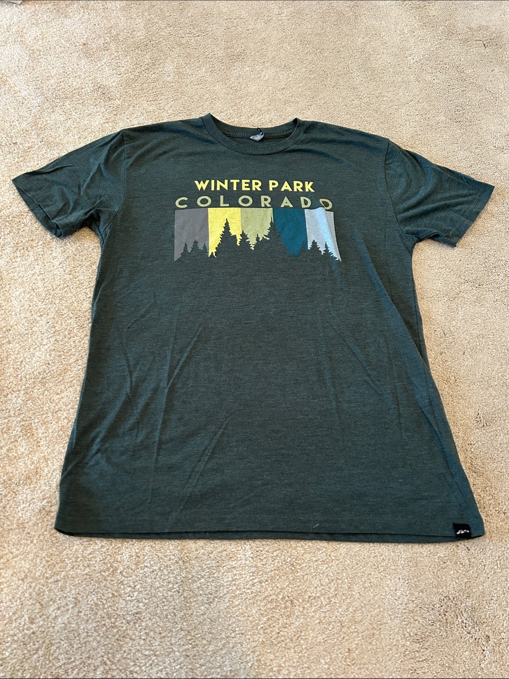 Winter Park Colorado Forest Green Graphic Tee